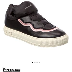 NWOB Ferragamo Black Ramona Sneakers
